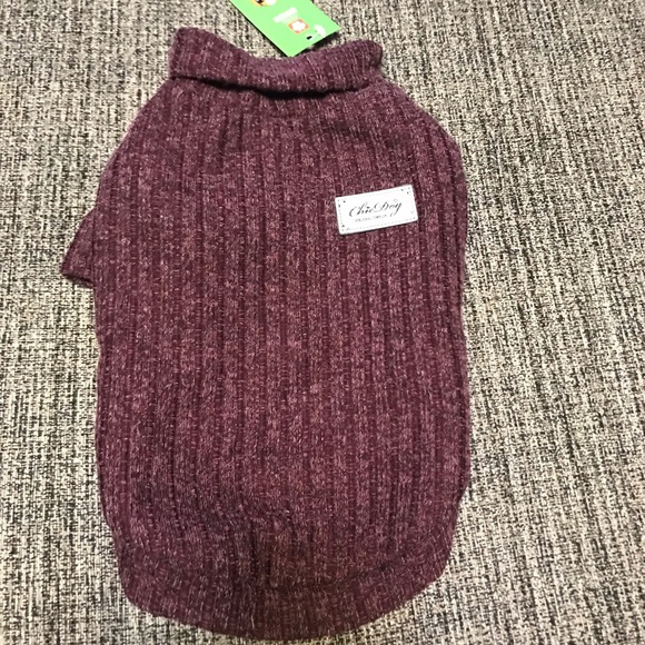 Cute NWT burgundy knit doggie sweater - Picture 1 of 4